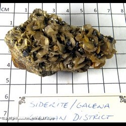 Mineral Specimen: Siderite, Galena, Pyrite from Gilman Dist,  Eagle Co,  Colorado