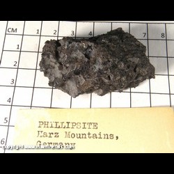 Mineral Specimen: Phillipsite in Basalt from Harz Mountains, Germainy