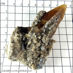 Mineral Specimen: Celestine on Calcite from Pugh Quarry, Weston, Wood Co., Ohio