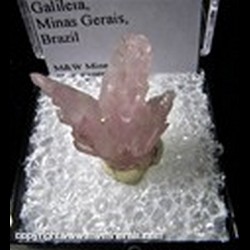 Mineral Specimen: Rose Quartz Crystals from Pittora Mine, Galileia, Minas Gerais, Brazil