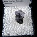 Mineral Specimen: Fluorite, Tetrahedrite, Pyrite from Corner Pocket, Watercourse Rise, Watercourse Extension Drift, Sweet Home Mine, Alma District, Park Co., Colorado, September, 1994