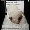 Mineral Specimen: Hemimorphite from Mapimi, Durango, Mexico, Ex. E. Morales from Fraziers Minerals, San Francisco show, 1982